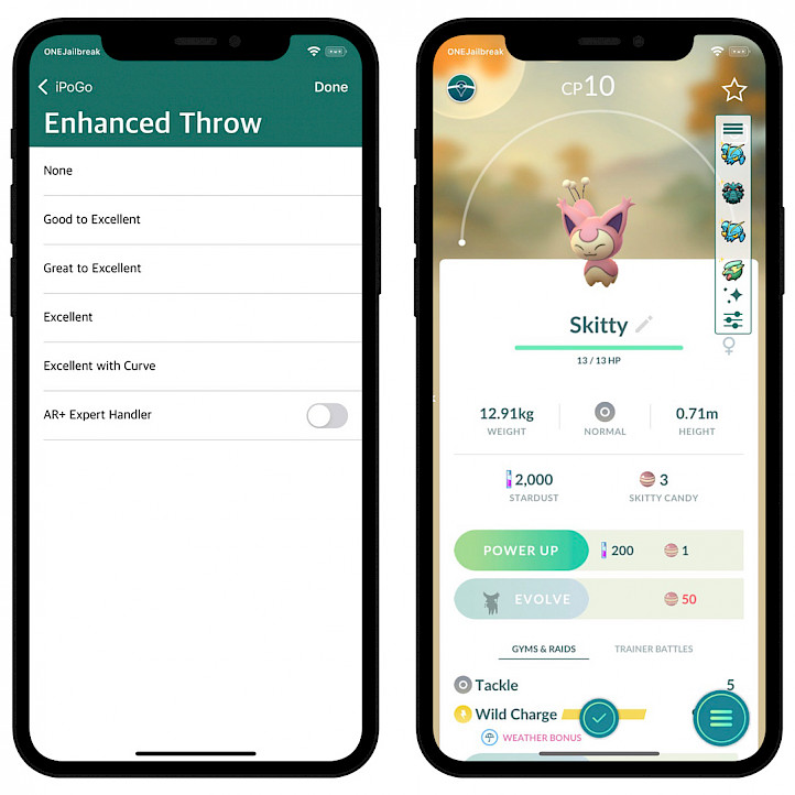 iPogo IPA Pokemon Go screenshot.