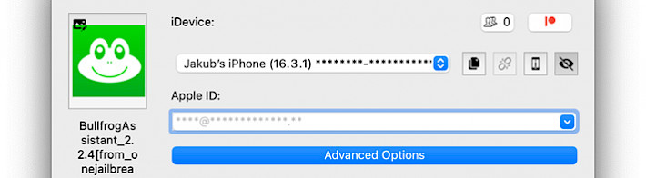 Drag and drop IPA file.