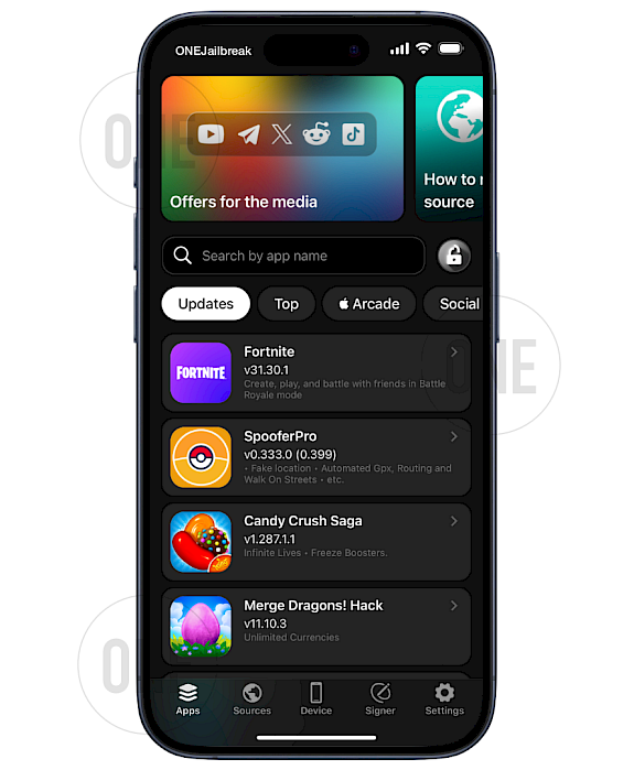 FlekStore on-device IPA installer for iPhone.