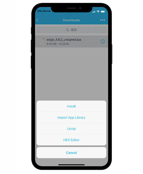 Import IPA to Apps Librar screenshot.