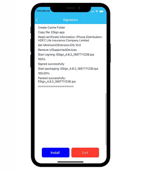 Install IPA on iPhone.