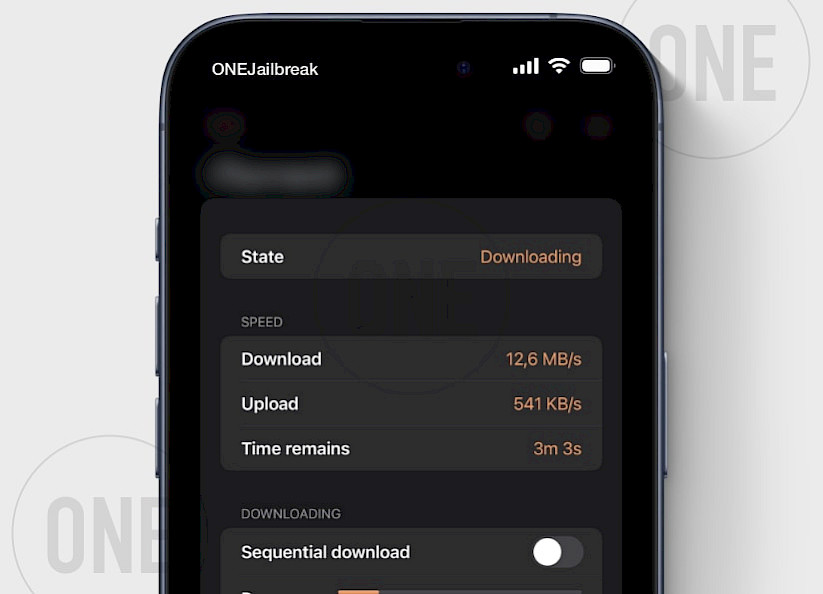 iTorrent torrent download settings.