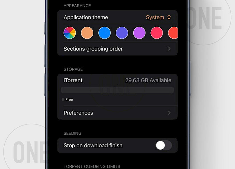iTorrent Preferences Pane.