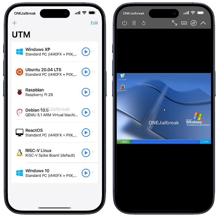UTM running on iOS 16.