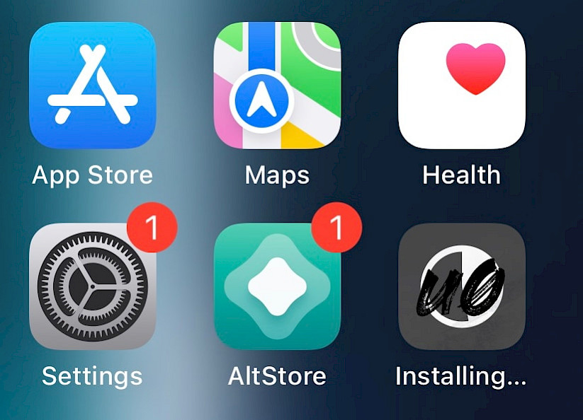 Installing unc0ver jailbreak on Home Screen.