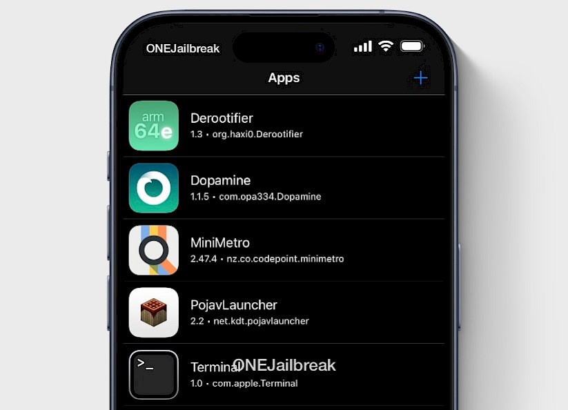 Screenshot of TrollStore app.