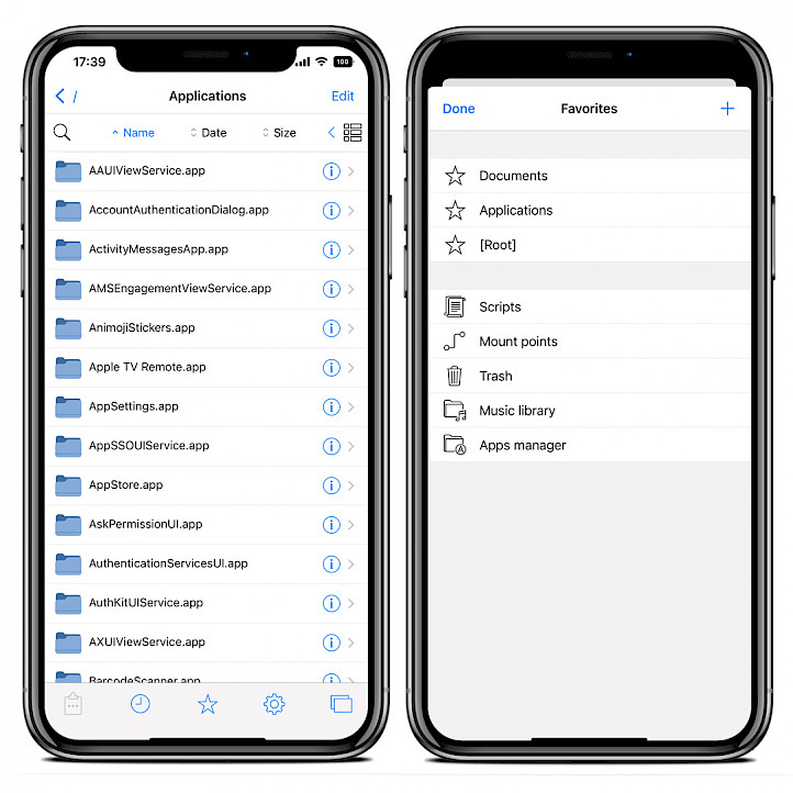 Filza for iOS 15 screenshot.