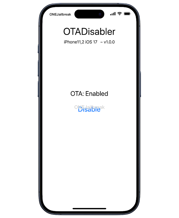 OTADisabler for TrollStore.