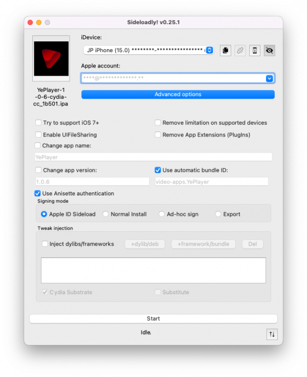 Sideloadly IPA signing tool