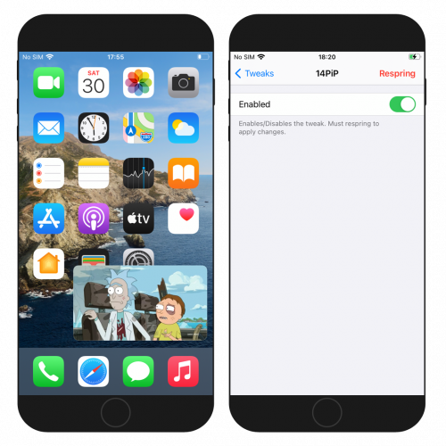 14PiP tweak screenshot
