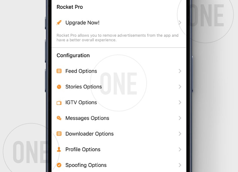 Rocket Pro Settings for Instagram App
