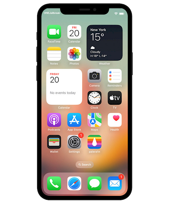 Screenshot of Palera1n Loader app on Home Screen.