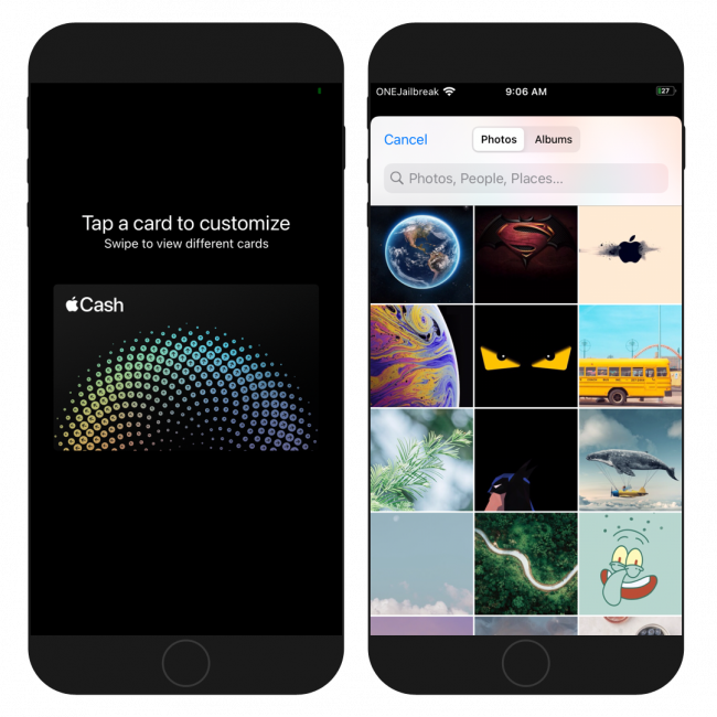 Two iPhone screens showing Cardio app interface running on iOS 15.