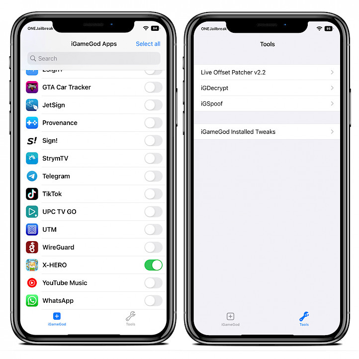 iGameGod app screenshot.