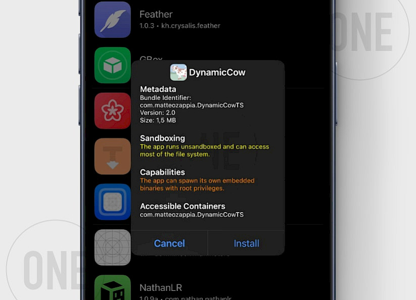 DynamicCowTS for TrollStore installation on iOS 17.0.