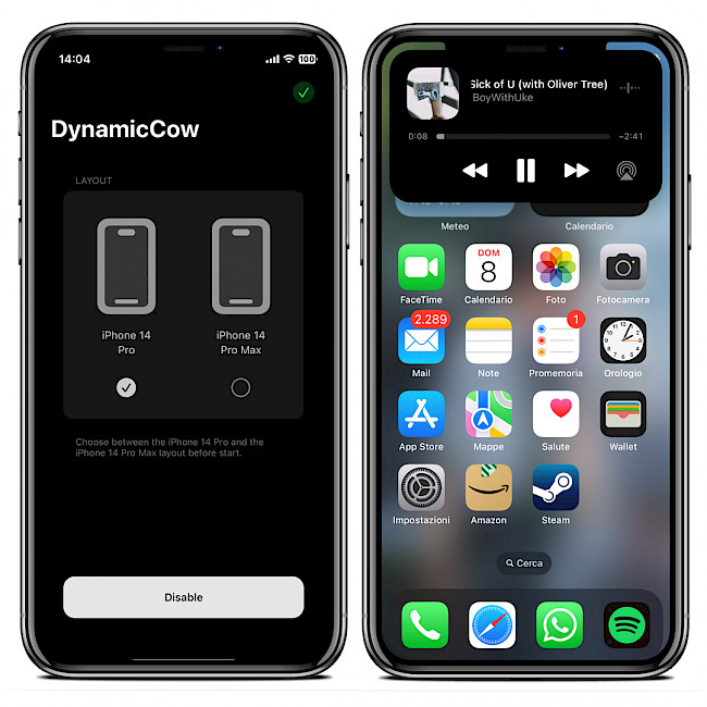 Screenshot of DynamicCow MacDirtyCow app on iOS 15.