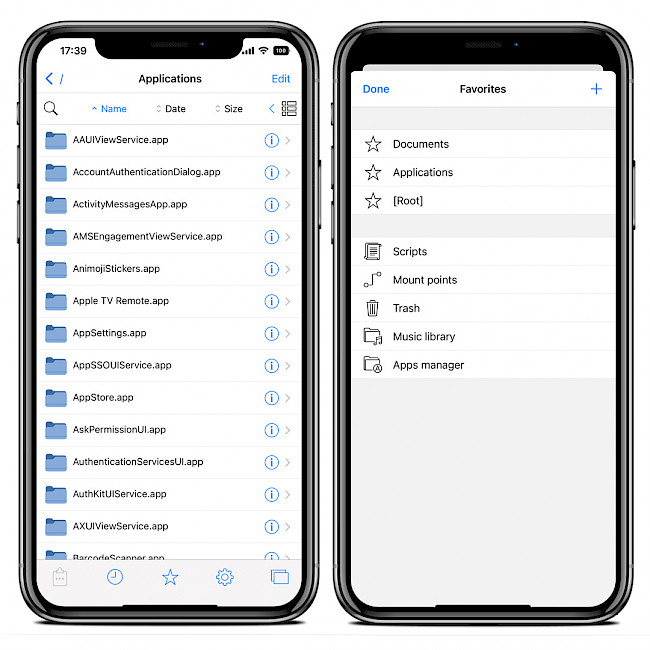 Screenshot of Filza MacDirtyCow app on iOS 15.