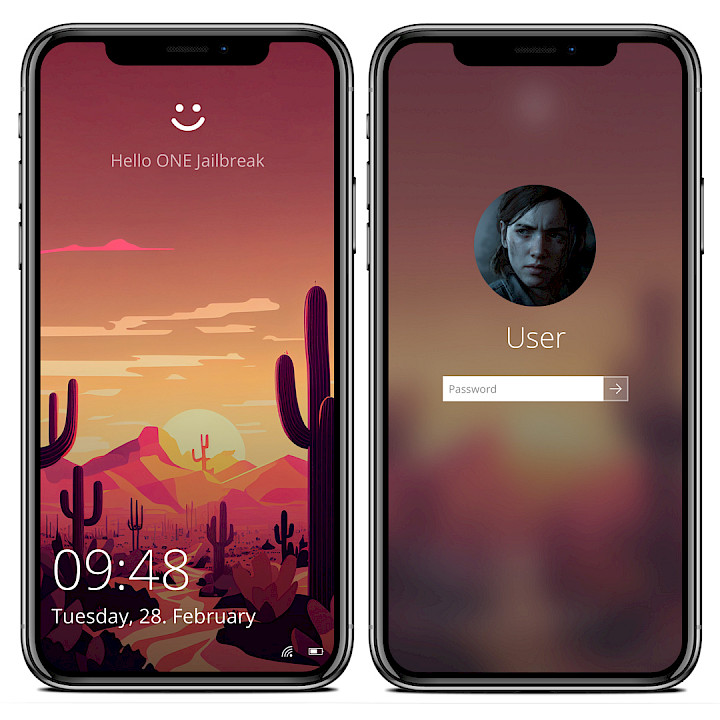 Two iPhone screens showing Diary tweak on iOS 15 Lock Screen.