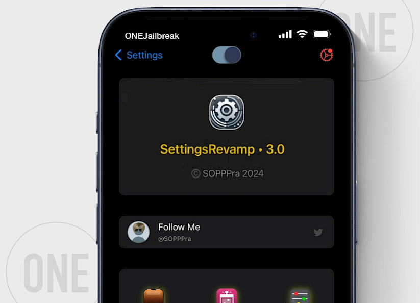 SettingsRevamp Tweak Settings