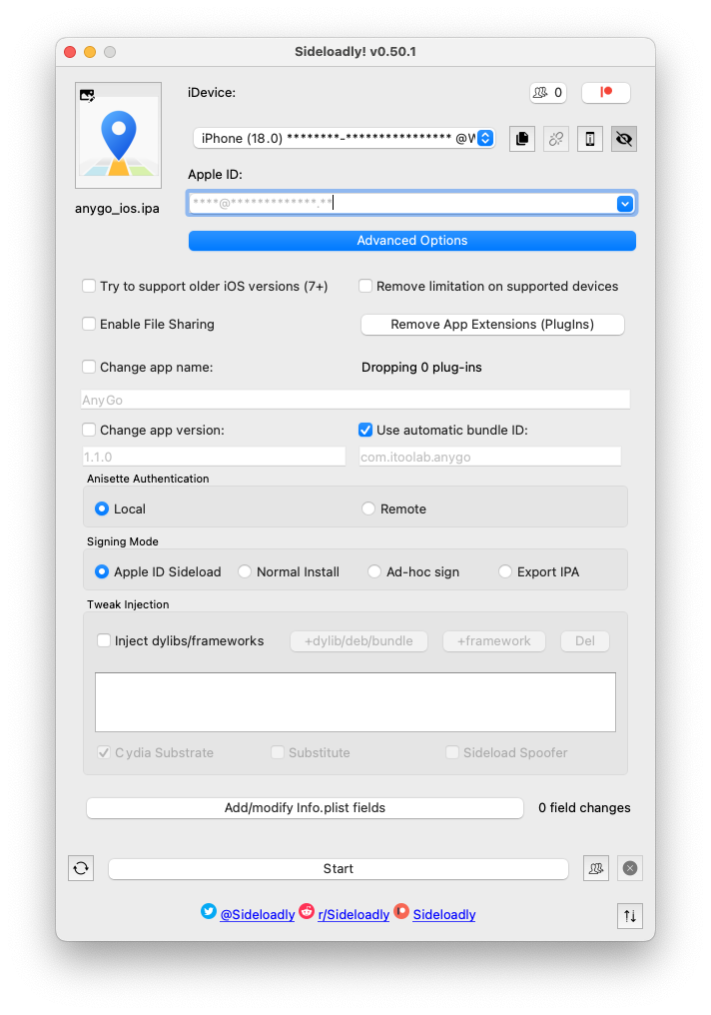Sideloadly IPA Installer.
