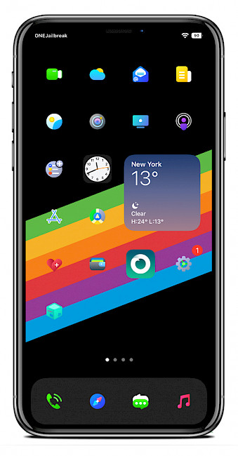 Screenshot of Mignon Glyphs Theme for Cowabunga.