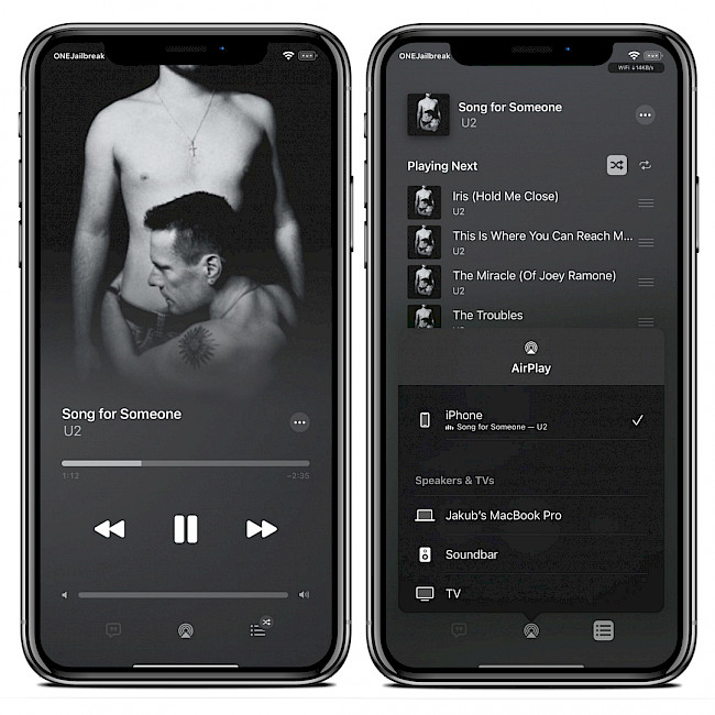 Two iPhone screens showing ArtFull tweak interface on iOS 15.