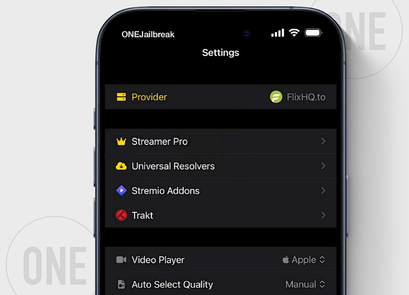 Streamer IPA Settings