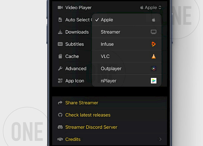 Streamer Video Player Settings