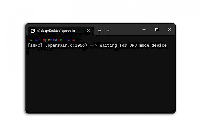 OpenRa1n Windows screenshot.