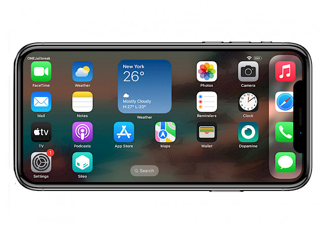 Cluri tweak screenshot with enabled landscape mode.