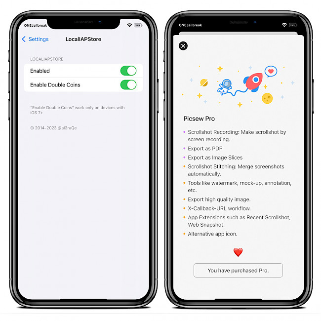 Screenshot of LocallAPStore tweak for iOS.