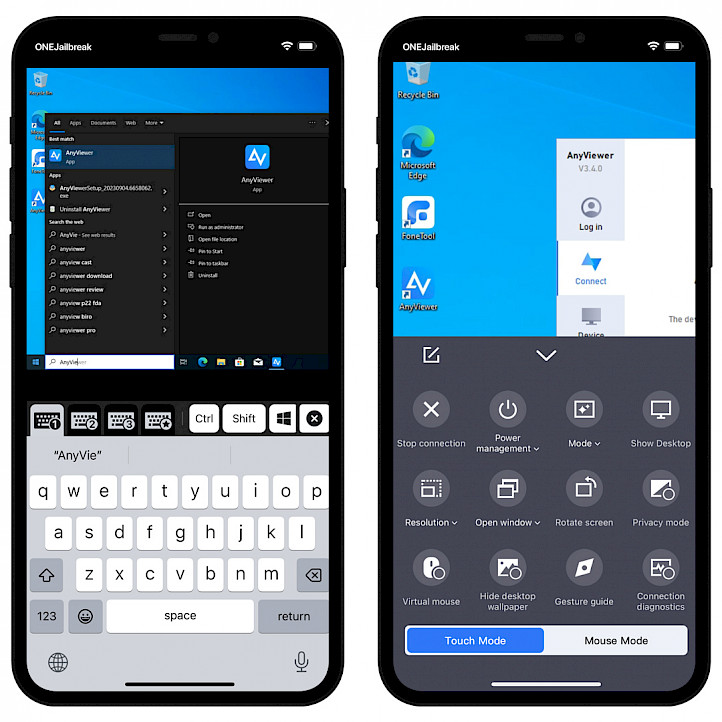 AnyViewer for iOS screenshot.