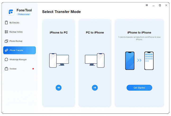 FoneTool backup screenshot.