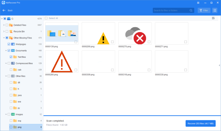 MyRecover Pro recover deleted files.