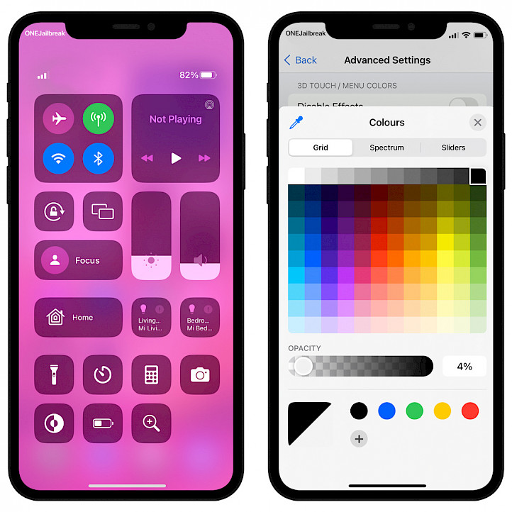 ColorBoard tweak screenshot.