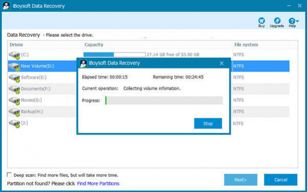 iBoysoft Data Recovery for Windows screenshot.