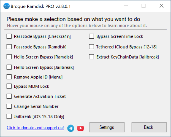 Broque Ramdisk Pro Settings.