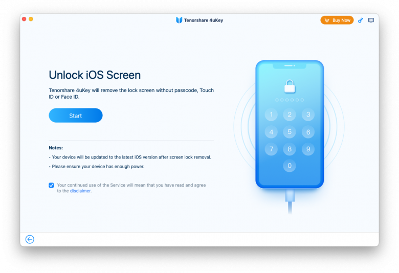 4ukey for PC Unlock iOS screenshot.