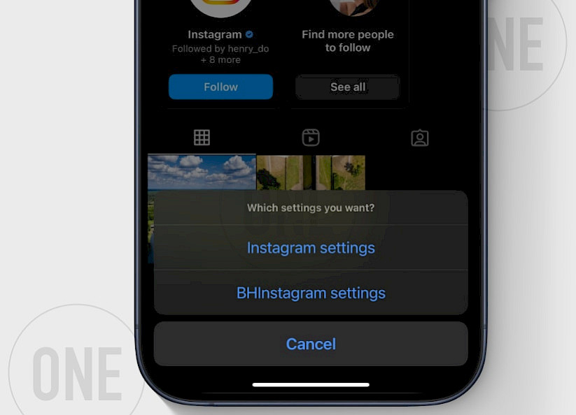 BHInstagram Settings integreated into Instagram App