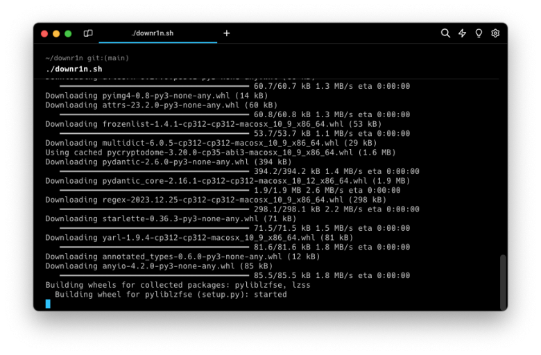 Run Downr1n script in Terminal app.