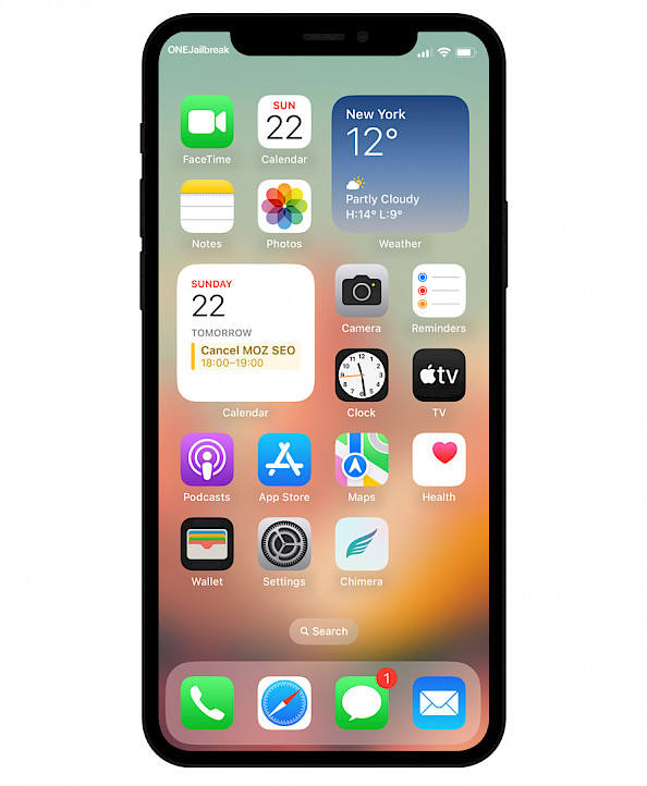 Chimera iOS 12.5.7 Home Screen.