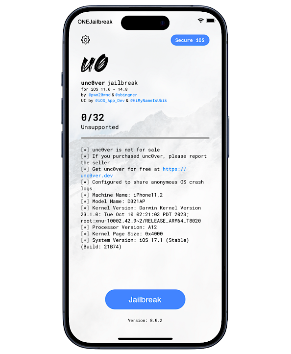 unc0ver iOS 14 jailbreak.