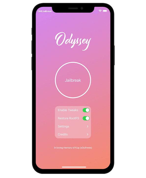 Odyssey iOS 13.7 jailbreak.