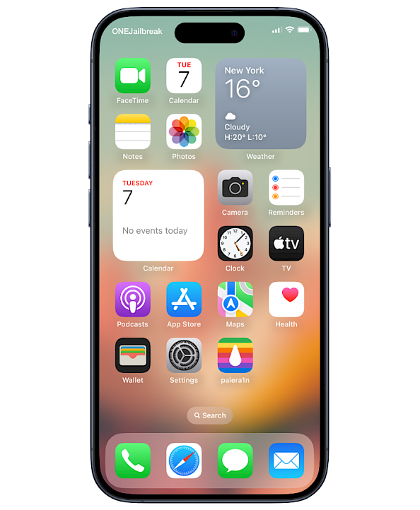 Palera1n Loader on Home Screen screenshot.