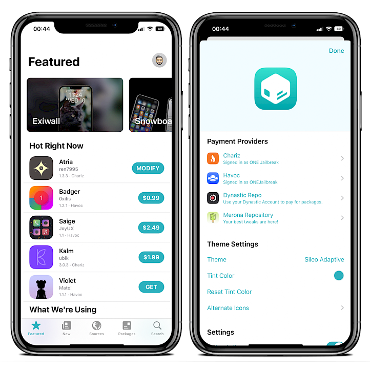 Sileo app for iOS 17 jailbreak.