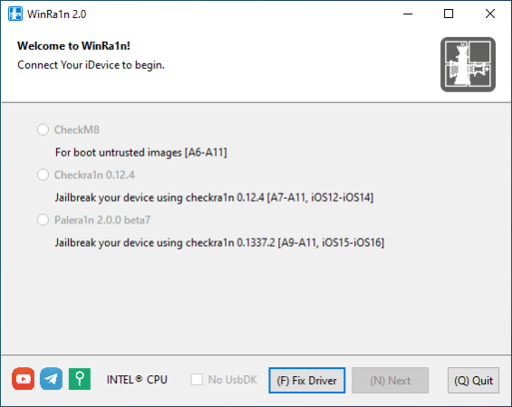 WinRa1n 2.0 for Windows.