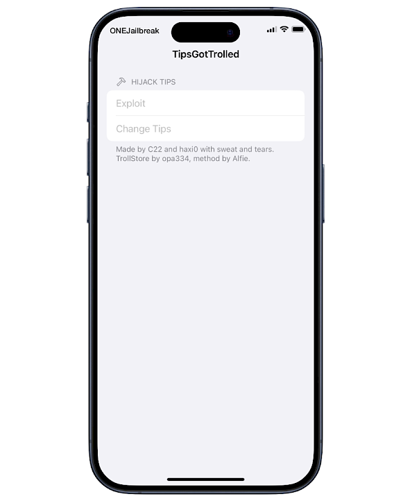 TipsGotTrolled app interface screen.