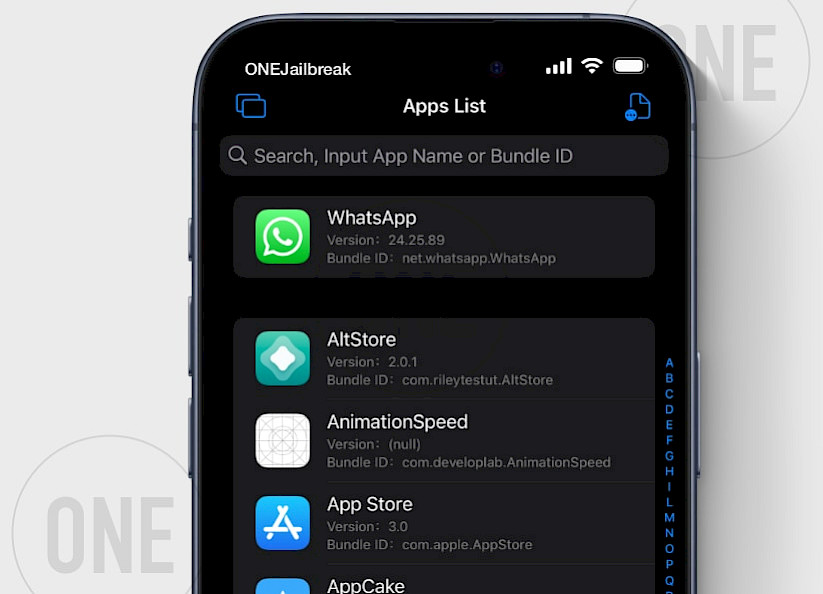 AppDumps3 Interface