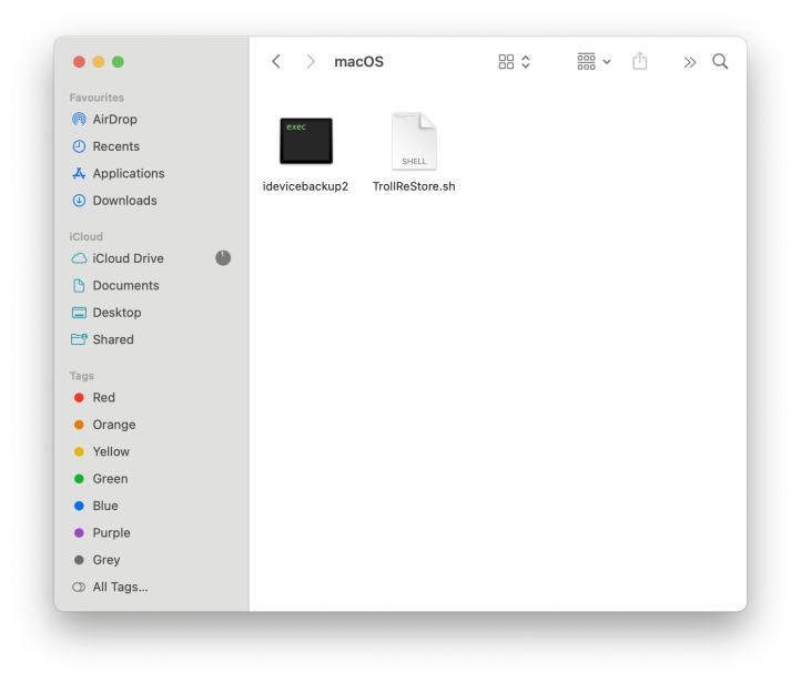 TrollReStore script files for macOS.