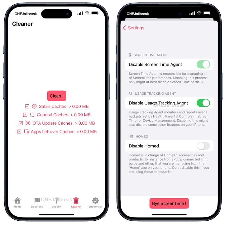 Geranium Cleaner and Screen Time Manager screenshot.